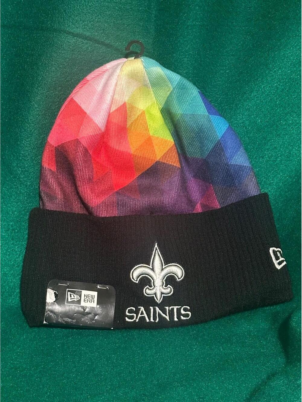 New Era New Orleans Saints Crucial Catch Colorful Knit Cap Beanie MSRP $36